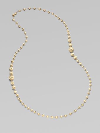 Marco Bicego 18k Yellow Gold Bead Necklace - Lyst