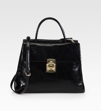 Miu Miu Shiny Vitello Top Handle Bag - Lyst