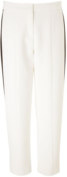 Narciso Rodriguez White Stripe Trousers - Lyst
