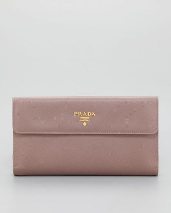 Prada Saffiano Continental Wallet Large - Lyst