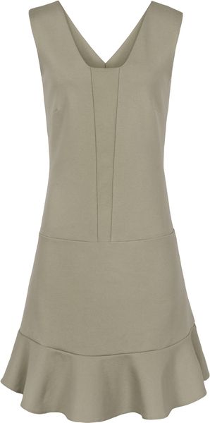 Reiss Culver Drop Waist Ruffle Hem Dress - Lyst
