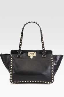Valentino Small Rockstud Tote - Lyst