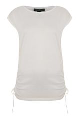 Lauren by Ralph Lauren Short Sleeve Top with Drawstring