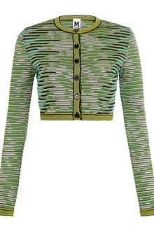 M Missoni Cropped Rib Cardigan - Lyst