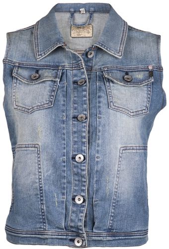 Sinclair Andi Trucker Denim Vest - Lyst