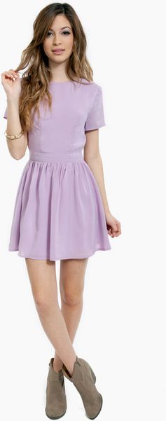 Tobi See You Later Skater Dress in Purple (Lavender)