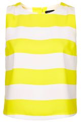 Topshop Sleeveless Stripe Shell Top