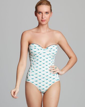 Tory Burch Sanibel Flamingo One Piece Swimsuit - Lyst