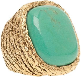 Aurelie Bidermann Miki Dora Ring with Turquoise - Lyst