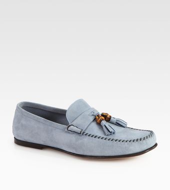 Gucci Balen Suede Moccasin - Lyst