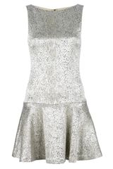 Alice + Olivia Flared Metallic Dress