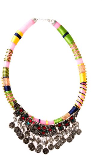 Asos Habenera Coin Collar Necklace - Lyst