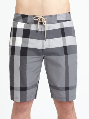 Burberry Brit Laguna Check Swim Trunks - Lyst