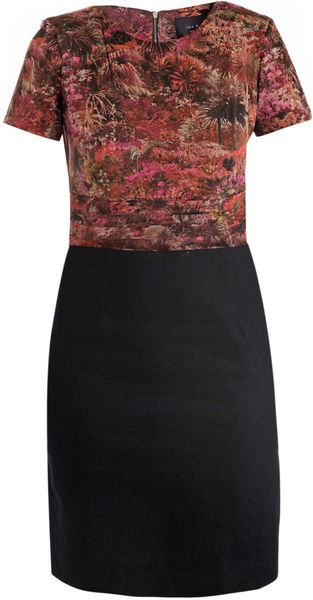 Lulu & Co Palm-Print Dress - Lyst
