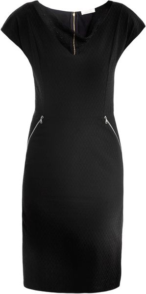 Nina Ricci Jacquard Sheer-Neckline Dress - Lyst