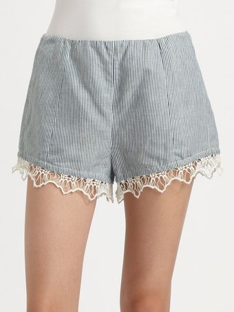 Rag & Bone High Clare Cotton Linen Shorts - Lyst