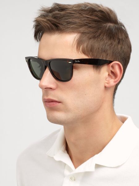 Ray Ban Classic Wayfarer Sunglasses In Black Dark Tortoise Lyst 