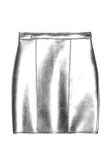 Sass And Bide The Star Turn Metallic Neoprene Mini Skirt