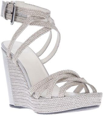 Stuart Weitzman Wedge Sandal - Lyst