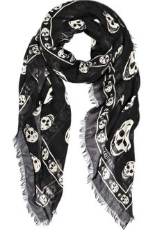 Alexander McQueen Skullprint Modal and Cashmereblend Scarf - Lyst
