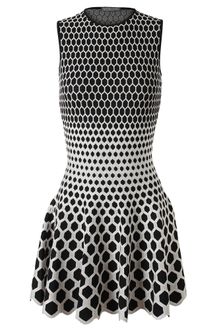 Alexander McQueen Honeycomb Stretch Knit Dress - Lyst