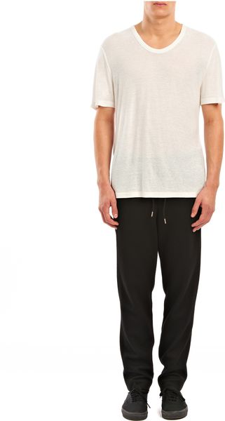 Alexander Wang Slub Low Neck Tee - Lyst