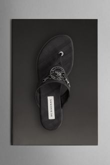 Burberry Check Flat Sandals - Lyst