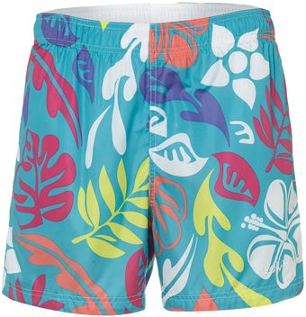 Calvin Klein Floral Print Swim Short - Lyst