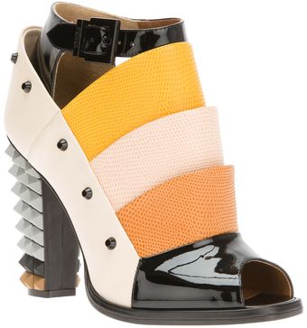 Fendi Open Toe Shoe Boot - Lyst