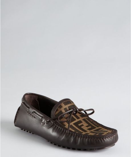 fendi loafers mens fendi tobacco leather and zucca spalmati bow detail fendi loafers mens fendi tobacco leather and zucca spalmati bow detail
