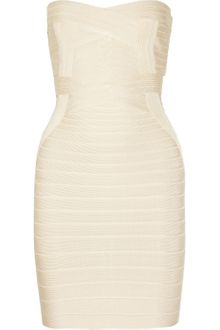 Hervé Léger Strapless Bandage Dress - Lyst