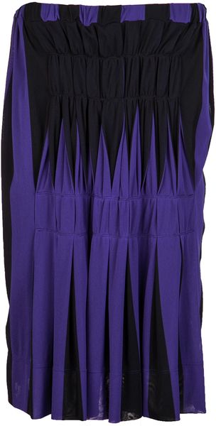 Issey Miyake Striped Skirt - Lyst