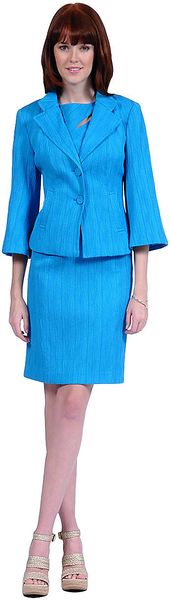 Kay Unger Textured Bell Sleeve Blazer - Lyst