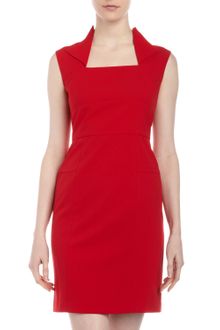 Marc New York By Andrew Marc Envelope Collar Sheath Dress - Lyst