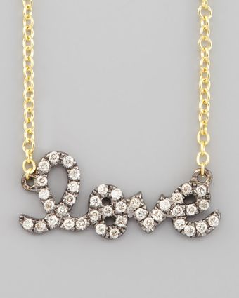 Sydney Evan Twotone Diamond Love Necklace - Lyst