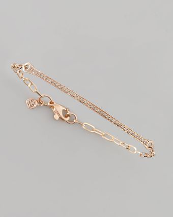 Sydney Evan Rose Gold Diamond Bar Bracelet - Lyst
