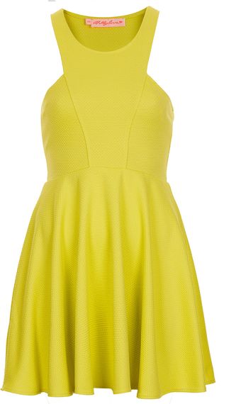 Topshop Textured Skater Dress By Oh My Love - Lyst
