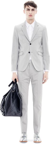 Acne Wall Street Jacket Cotton Light Grey - Lyst