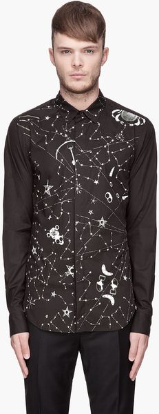 John Galliano Black and White Zodiac Shirt - Lyst