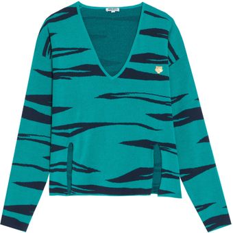 Kenzo Tiger Print Sweater - Lyst