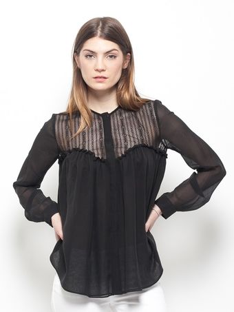 Lover Shadow Lace Blouse - Lyst
