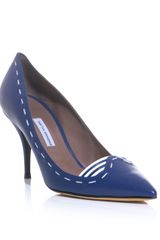 Tabitha Simmons Stitch Leather Court Shoes