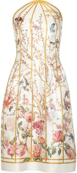 Thakoon Printed Matte Duchessesatin Dress - Lyst
