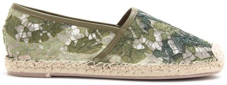 espadrilles moss valentino camouflage lace