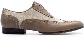 Zara Combined Canvas Oxford Shoe - Lyst
