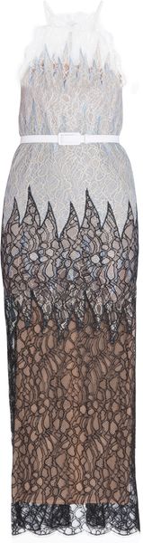 Alessandra Rich Three Layered Lace Gown - Lyst