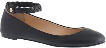 J.Crew Hana Braided Ankle Strap Ballet Flats - Lyst