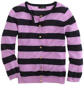 J.Crew  Featherweight Cashmere Cardigan in Stripe - Lyst