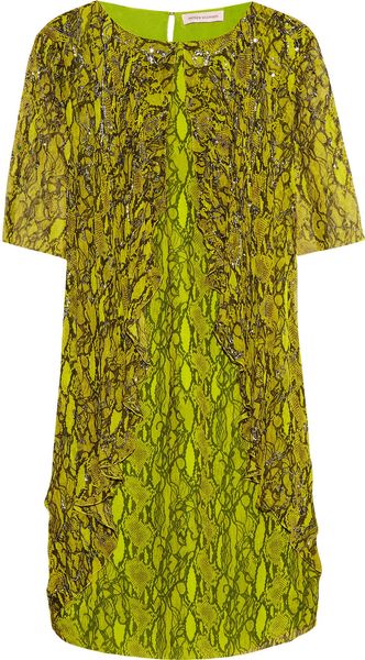 Matthew Williamson Embellished Printed Silk Chiffon Dress - Lyst