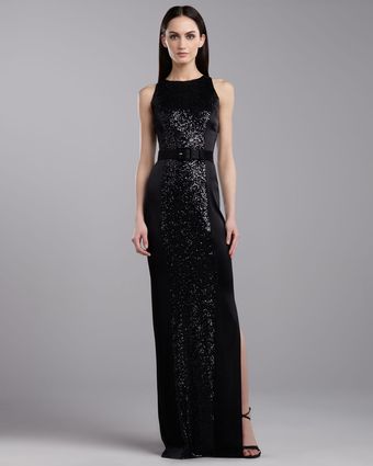 St. John Collection Sequined Sleeveless Gown - Lyst